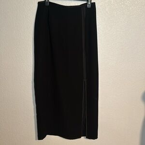 Joseph Ribkoff Black Zip Slit Maxi Skirt Size 12